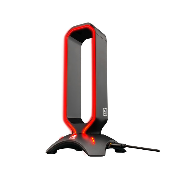 The g-lab fejhallgató állvány - k stand radon (fekete, 2xusb3.0, műanyag)