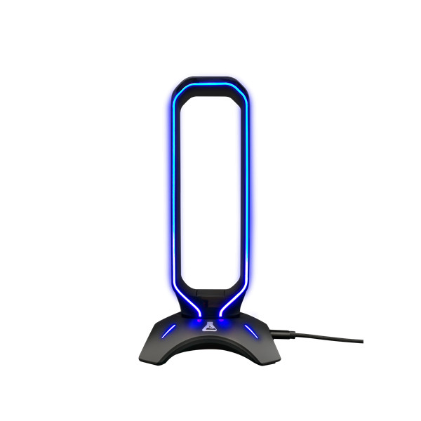 The g-lab fejhallgató állvány - k stand radon (fekete, 2xusb3.0, műanyag)