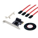 Conceptronic bővítőkártya - emrick02g (pcie x1 to 4x sata iii)