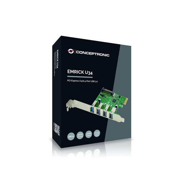 Conceptronic bővítőkártya - emrick02g (pcie x1 to 4x usb-a 3.0)