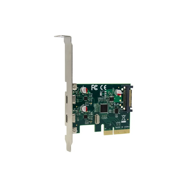 Conceptronic bővítőkártya - emrick07g (pcie x4 to 2x usb-c 3.2 gen2, táp: 15pin sata)