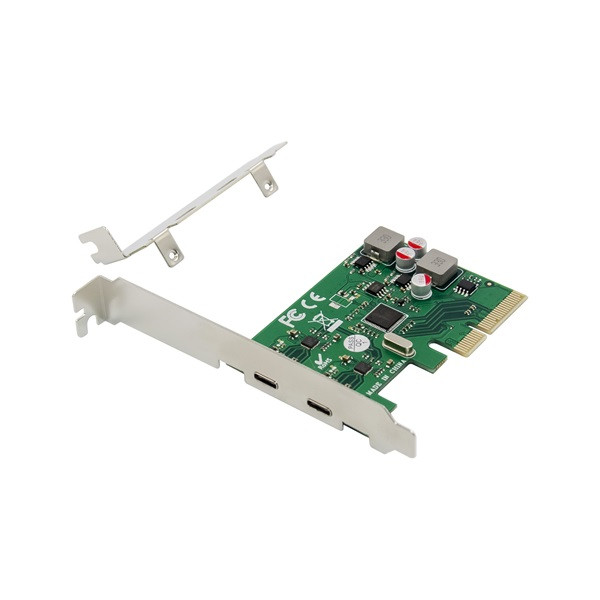 Conceptronic bővítőkártya - emrick08g (pcie x4 to 2x usb-c 3.2 gen2, saját tápellátás)
