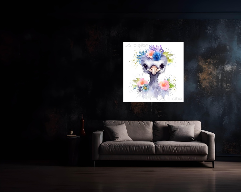 Floral Whimsy Ostrich