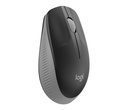 Egér, vezeték nélküli, optikai, USB, LOGITECH, "M190", szürke