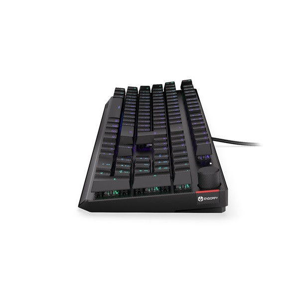 Endorfy billentyűzet - thock (rgb, kailh red switch, mechanikus, 104 gomb, 1,8m, hu, fekete)