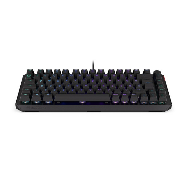 Endorfy billentyűzet - thock 75% (rgb, kailh red switch, mechanikus, 82 gomb, 1,8m, hu, fekete)