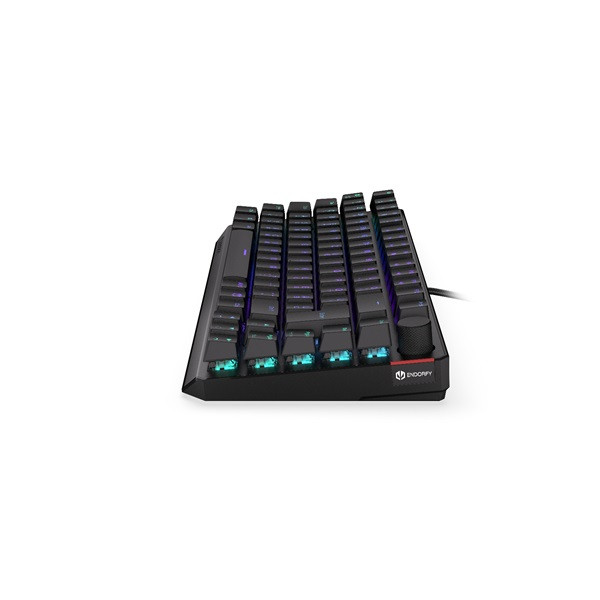 Endorfy billentyűzet - thock 75% (rgb, kailh red switch, mechanikus, 82 gomb, 1,8m, hu, fekete)