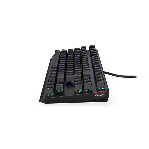 Endorfy billentyűzet - thock tkl (rgb, kailh brown switch, mechanikus, 87 gomb, 1,8m, hu, fekete)