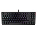 Endorfy billentyűzet - thock tkl (rgb, kailh red switch, mechanikus, 87 gomb, 1,8m, hu, fekete)