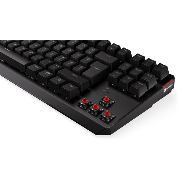 Endorfy billentyűzet - thock tkl (rgb, kailh red switch, mechanikus, 87 gomb, 1,8m, hu, fekete)