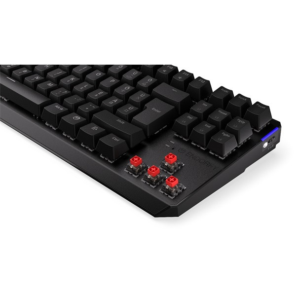 Endorfy wireless billentyűzet - thock tkl (rgb kailh red switch, mechanikus, 87 gomb, hu, fekete)