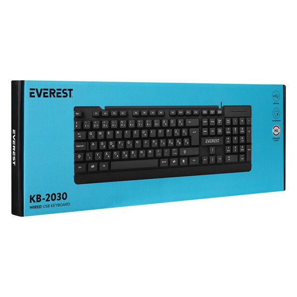 Everest billentyűzet - kb-2030 (numpad, usb, fekete, magyar)