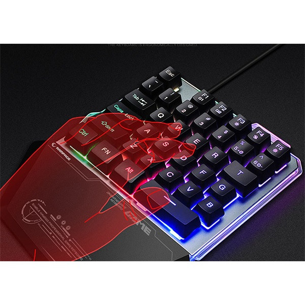 Rampage billentyűzet - kb-r24 x-mini (rgb led világítás)