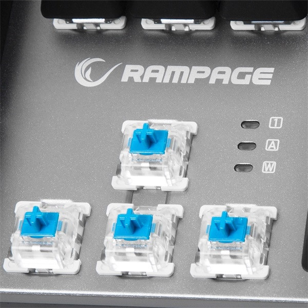 Rampage billentyűzet - kb-r28 blade plus (vezetékes, mechanikus, blue switch, magyar led, n-key, usb)