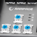 Rampage billentyűzet - kb-r28 blade plus (vezetékes, mechanikus, blue switch, magyar led, n-key, usb)