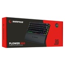 Rampage billentyűzet - plower k60 black us (vezetékes, mechanikus, blue switch, angol, fekete, rgb led)