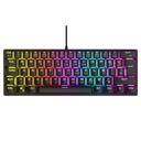 Rampage billentyűzet - plower k60 black us (vezetékes, mechanikus, blue switch, angol, fekete, rgb led)