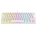 Rampage billentyűzet - plower k60 white us (vezetékes, mechanikus, blue switch, angol, fehér, rgb led)