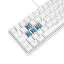 Rampage billentyűzet - plower k60 white us (vezetékes, mechanikus, blue switch, angol, fehér, rgb led)