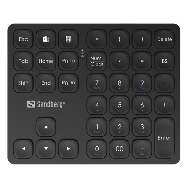 Sandberg billentyűzet - wireless numeric keypad pro
