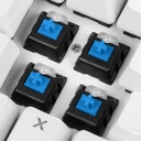 Sharkoon billentyűzet mechanikus - skiller sgk3 white/blue (kailh blue mechanika; világítás; fehér; angol)