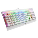 Sharkoon billentyűzet mechanikus - skiller sgk3 white/brown (kailh brown mechanika; világítás; fehér; angol)