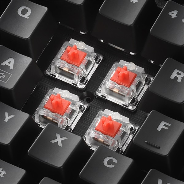 Sharkoon billentyűzet mechanikus - skiller sgk30 red (red switch , rgb led, usb, full anti-ghost, fekete, angol)