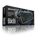 Sharkoon billentyűzet mechanikus - skiller sgk30 red (red switch , rgb led, usb, full anti-ghost, fekete, angol)