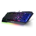 Spirit of gamer billentyűzet - pro-k5 (105 gomb, fém felső rész, rgb led, usb, 19 anti-ghost, fekete, magyar)