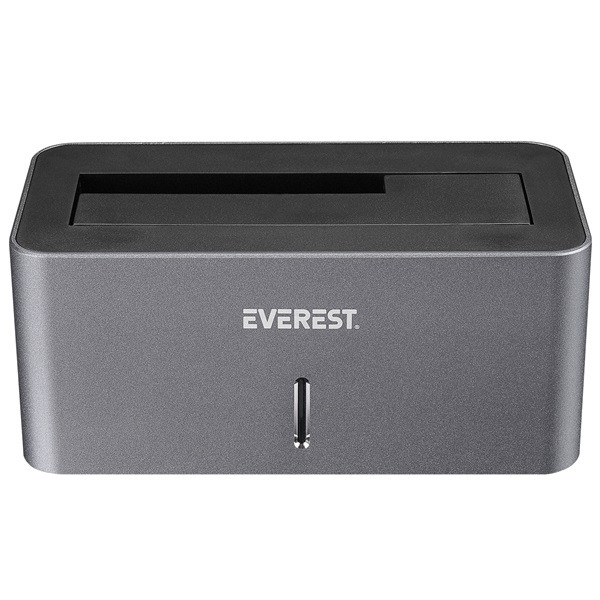 Everest hdd dokkoló - hd3-530 (2,5"/3,5" hdd usb-a 3.0, max.: 8tb, szürke)