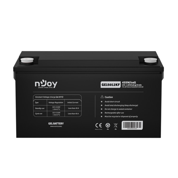 Njoy akkumulátor - ge15012kf (12v/150ah, t11, zárt, gondozás mentes, gel)