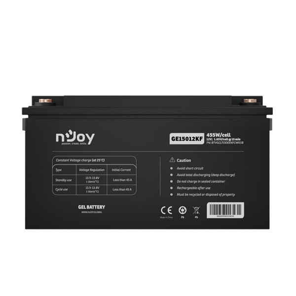 Njoy akkumulátor - ge15012kf (12v/150ah, t11, zárt, gondozás mentes, gel)