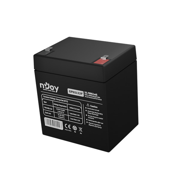 Njoy szünetmentes akkumulátor - gp05122f (12v/5ah, t2/f2, zárt, gondozás mentes, agm)