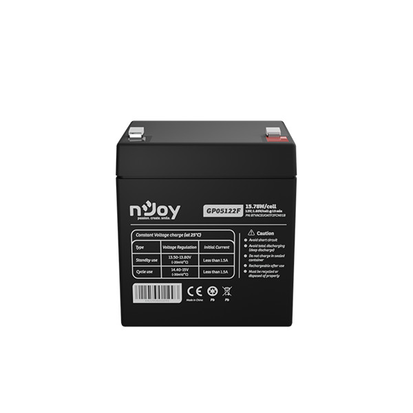 Njoy szünetmentes akkumulátor - gp05122f (12v/5ah, t2/f2, zárt, gondozás mentes, agm)