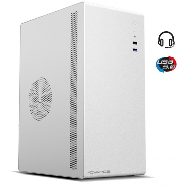 Advance számítógépház - optima white (microatx, usb2.0+usb3.0, fehér)