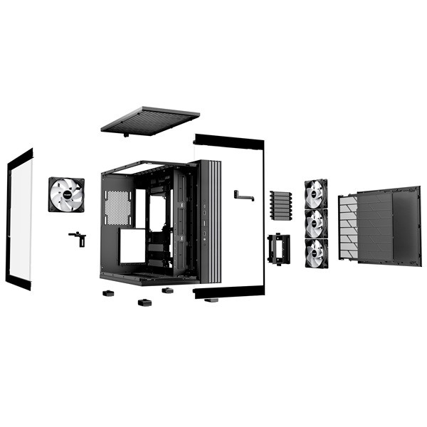 Be quiet! Számítógépház - light base 600 lx black (atx, edzett üveg oldallap, fekete)