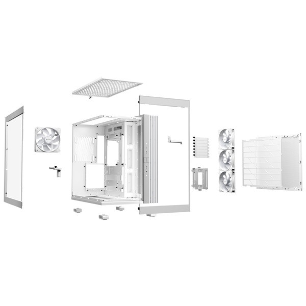 Be quiet! Számítógépház - light base 600 lx white (atx, edzett üveg oldallap, fehér)