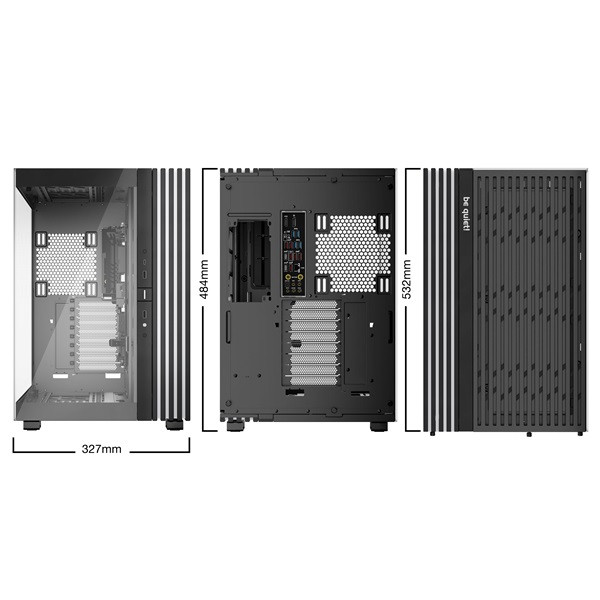Be quiet! Számítógépház - light base 900 dx black (atx, edzett üveg oldallap, fekete)