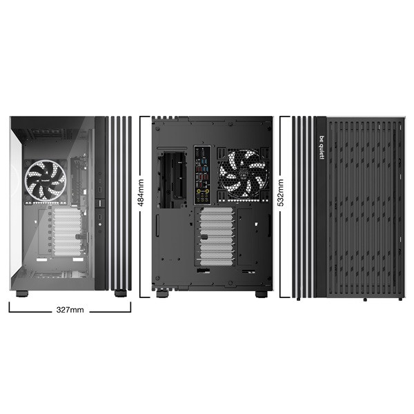 Be quiet! Számítógépház - light base 900 fx black (atx, edzett üveg oldallap, fekete)