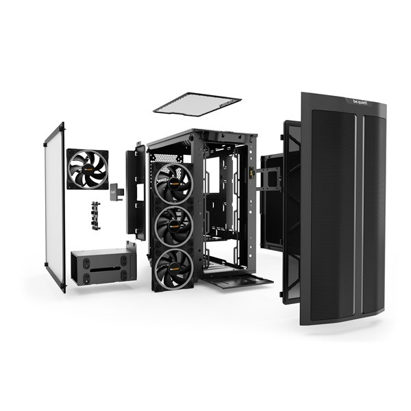 Be quiet! Számítógépház - pure base 500 fx black (atx, rgb, edzett üveg oldallap, fekete)
