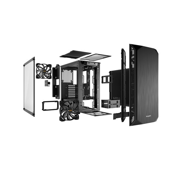 Be quiet! Számítógépház - pure base 500 window black (atx, edzett üveg oldallap, fekete)