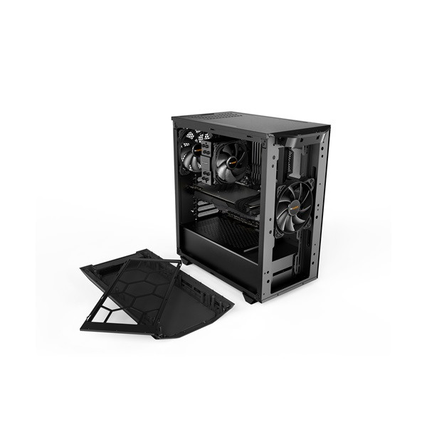 Be quiet! Számítógépház - pure base 500 window black (atx, edzett üveg oldallap, fekete)