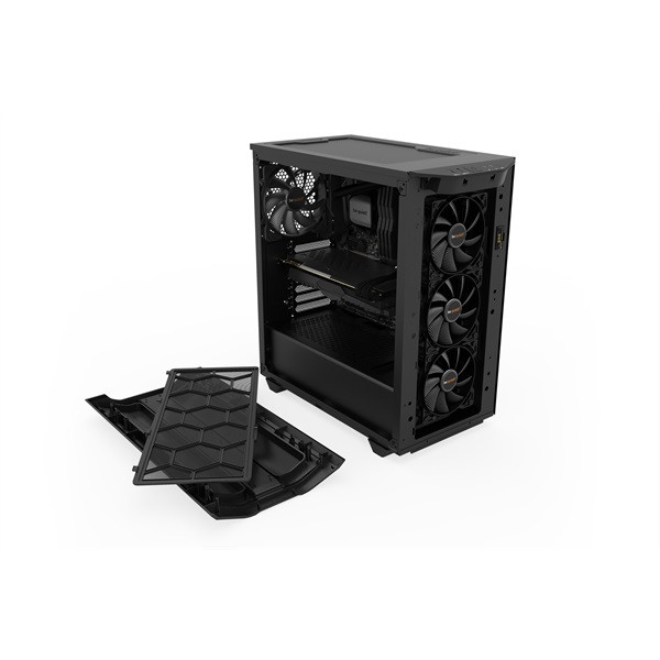 Be quiet! Számítógépház - pure base 500dx black (atx, edzett üveg oldallap, fekete)