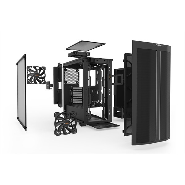 Be quiet! Számítógépház - pure base 500dx black (atx, edzett üveg oldallap, fekete)
