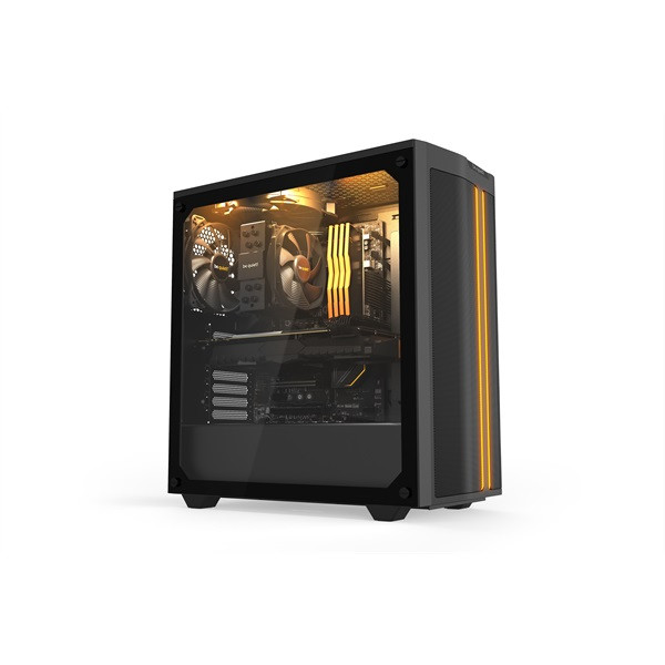 Be quiet! Számítógépház - pure base 500dx black (atx, edzett üveg oldallap, fekete)