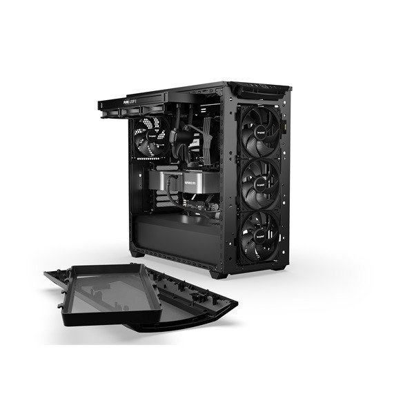 Be quiet! Számítógépház - shadow base 800 black (atx, edzett üveg oldallap, fekete)
