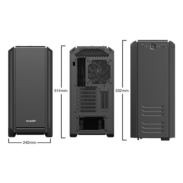Be quiet! Számítógépház - silent base 601 black (atx, fekete)