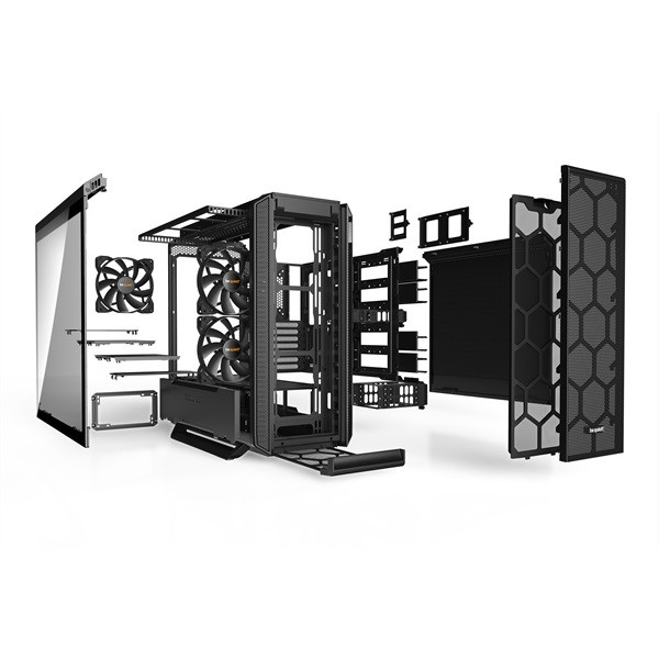 Be quiet! Számítógépház - silent base 802 window black (atx, edzett üveg oldallap, fekete)