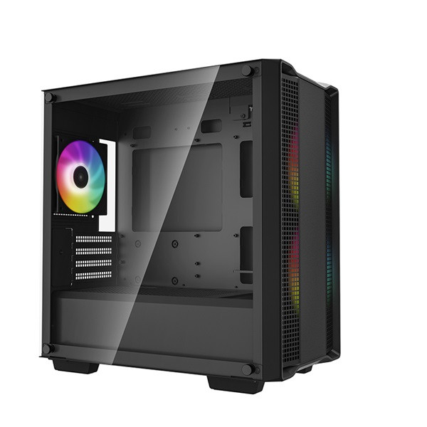 Deepcool számítógépház - cc360 argb (fekete, ablakos, 3x12cm ventilátor, mini-itx / micro-atx, 1xusb3.0, 1xusb2.0)