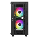 Deepcool számítógépház - cc360 argb (fekete, ablakos, 3x12cm ventilátor, mini-itx / micro-atx, 1xusb3.0, 1xusb2.0)